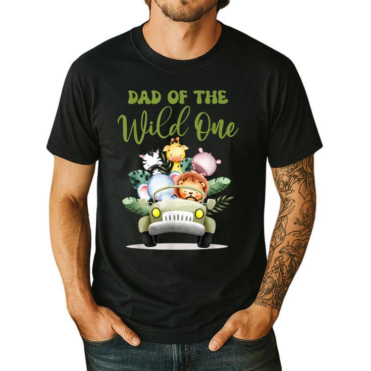 Dad Of The Wild One 1st Birthday Safari Family Matching Men's Casual T-Shirt