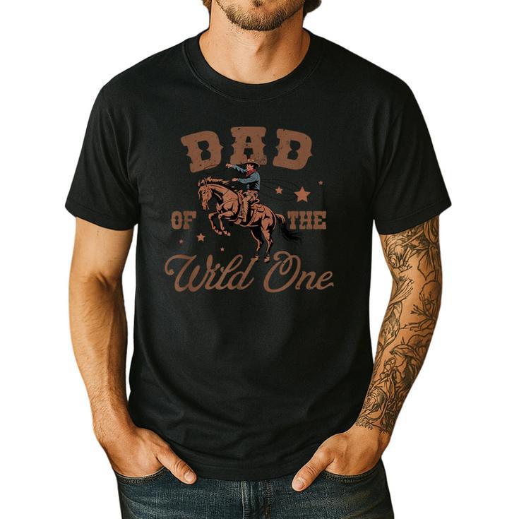 Dad Of The Wild One Cowboy Western Rodeo Party Matching Men's Casual T-Shirt