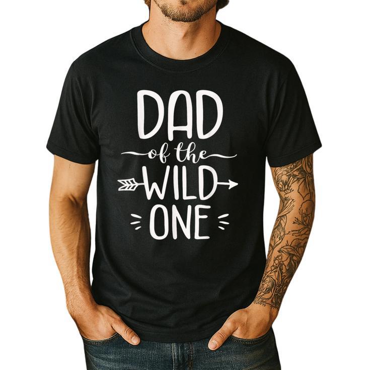 Dad Of The Wild One Shirt 1st Birthday Safari Men's Casual T-Shirt