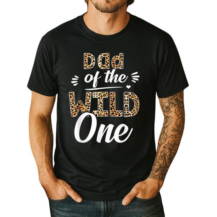 Dad Of The Wild One Zoo Themed 1st Birthday Party Men's Casual T-Shirt