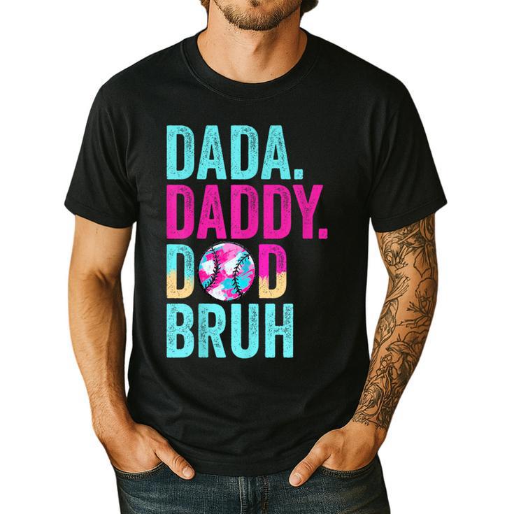 Dada Daddy Dad Bruh Baseball Drip Ice Cream Dad Bruh Men's Casual T-Shirt