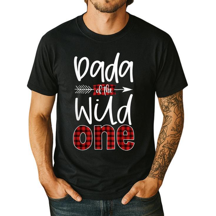 Dada Of The Wild One Buffalo Plaid Lumberjack 1st Birthday Men's Casual T-Shirt