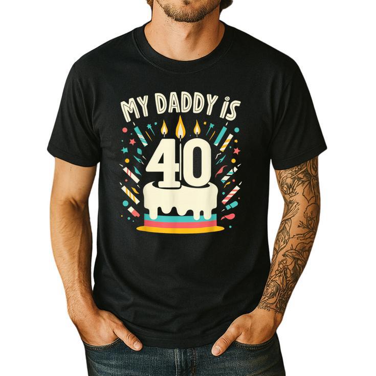 My Daddy Is 40 Years Old Father 40th Birthday Dad Men's Casual T-Shirt