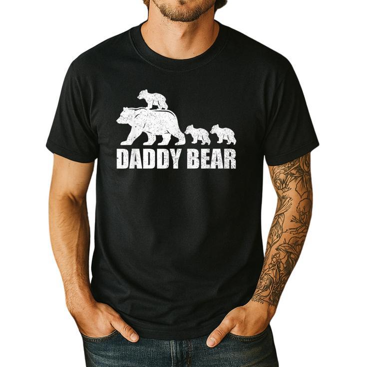 Daddy Bear 3 Cubs Shirt Daddy Bear 3 Kids Tshirt Dad 3 Kids Men's Casual T-Shirt