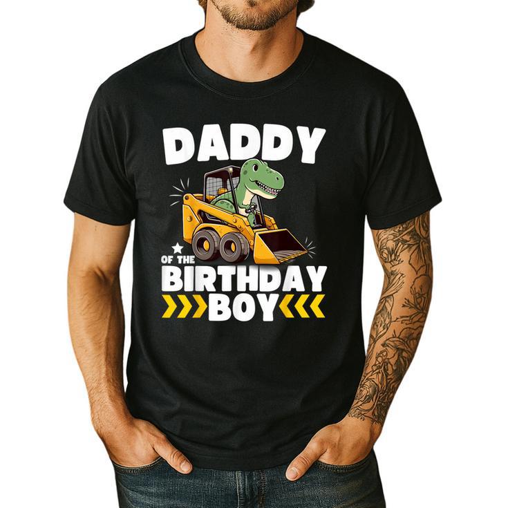 Daddy Of The Birthday Boy Dinosaur Construction Worker Truck Men's Casual T-Shirt