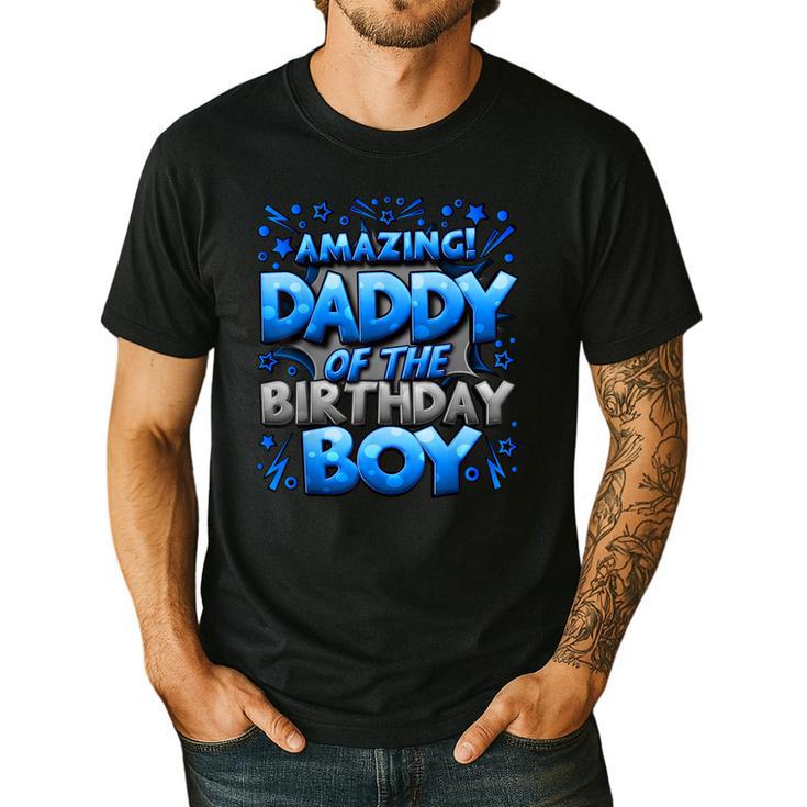 Daddy Of The Birthday Boy Matching Family Father Men's Casual T-Shirt