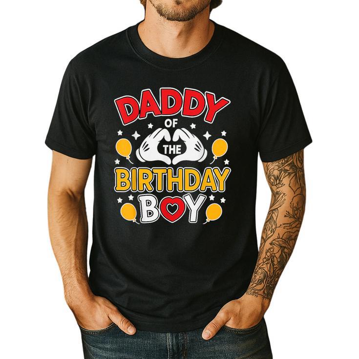 Daddy Of The Birthday Boy Shirt Matching Dad Son Family Bday Men's Casual T-Shirt