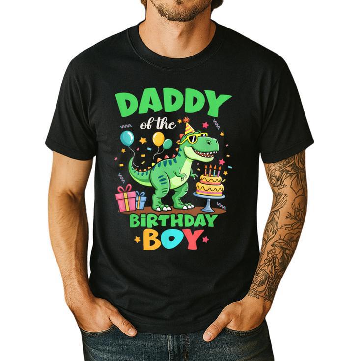 Daddy Of The Birthday Boy T Rex Dinosaur Family Party Men's Casual T-Shirt