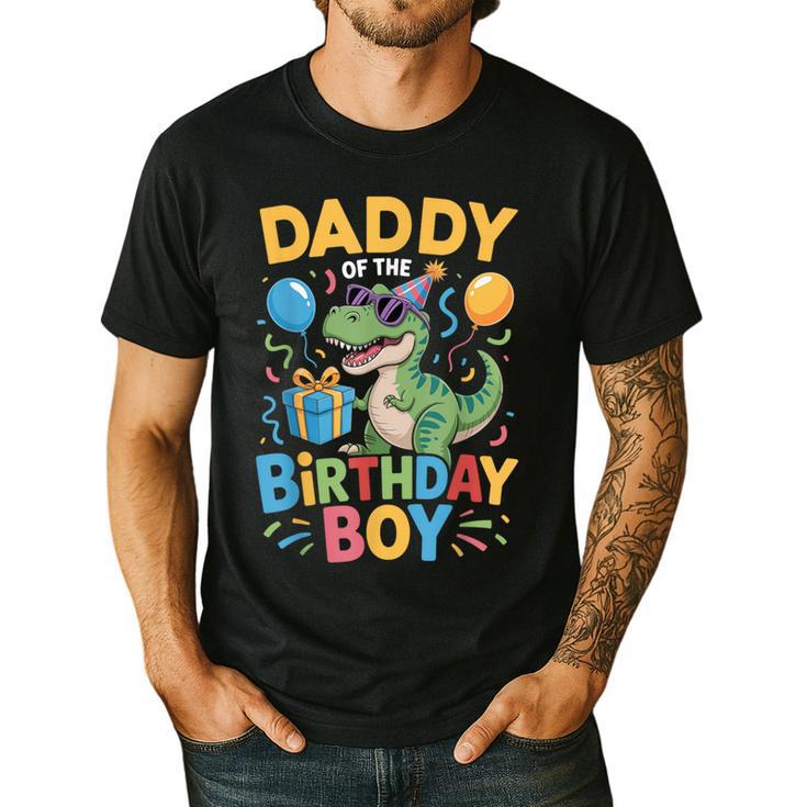 Daddy Of The Birthday Party Outfit Dinosaur Squad Dad Men's Casual T-Shirt