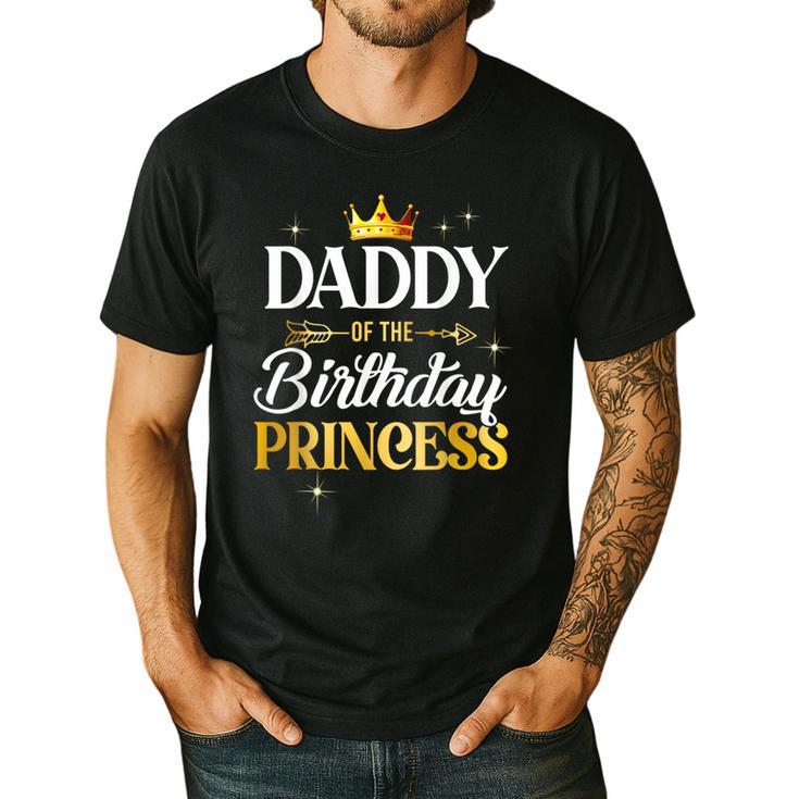 Daddy Of The Birthday Princess Girl Party Matching Family Men's Casual T-Shirt