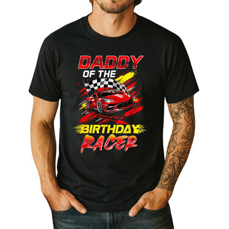 Daddy Of The Birthday Racer Race Car Party Family Matching Men's Casual T-Shirt