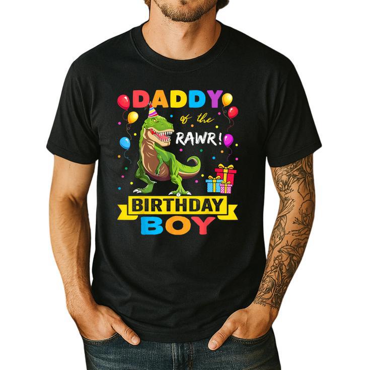 Daddy Dinosaur Shirt Cute Birthday Boy Family Apparel Men's Casual T-Shirt