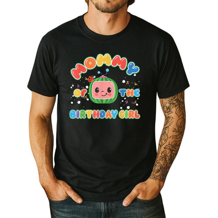 Daddy Mommy Of The Birthday Girl Melon Family Matching Men's Casual T-Shirt