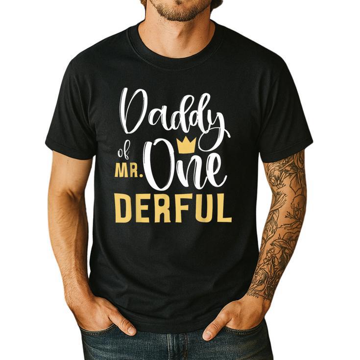 Daddy Of Mr Onederful 1st Birthday First One-Derful Matching Men's Casual T-Shirt