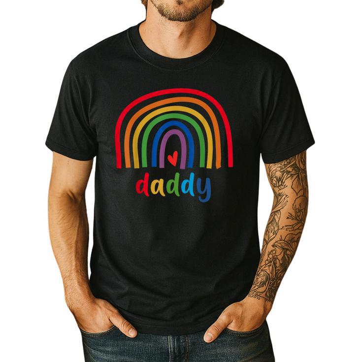 Daddy Rainbow For Women Men Family Matching Birthday Men's Casual T-Shirt