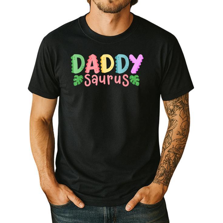 Daddy Saurus Kids Dinosaur Birthday Party Family Matching Men's Casual T-Shirt