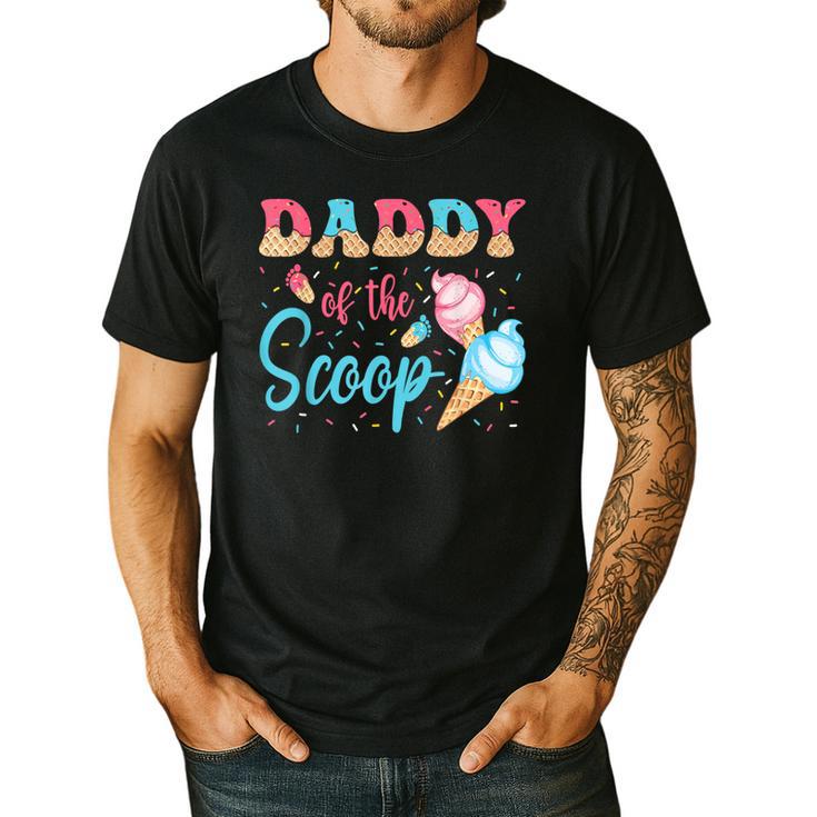 Daddy Of The Scoop Ice Cream Gender Reveal Baby Shower Men's Casual T-Shirt