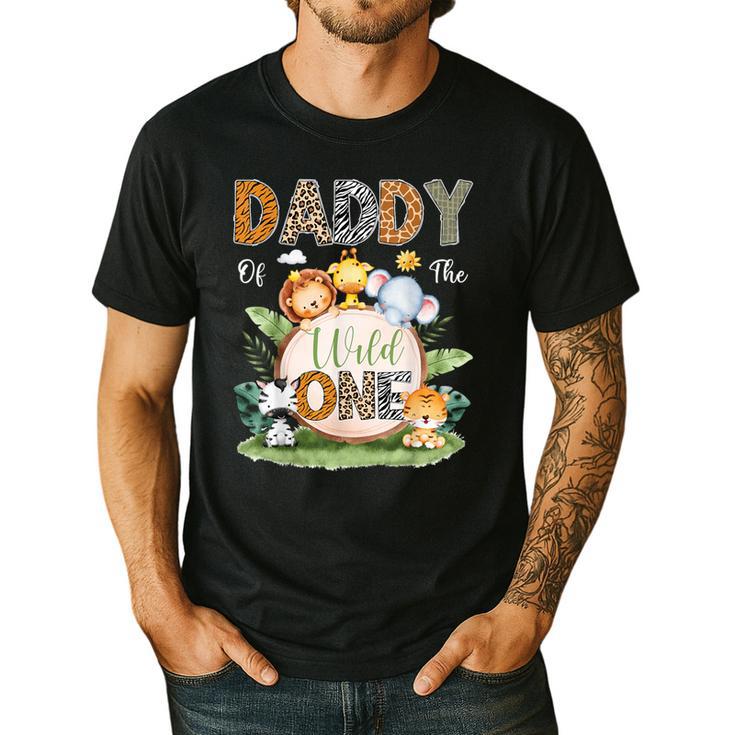 Daddy Of The Wild One 1St Birthday Kids Safari Jungle Men's Casual T-Shirt