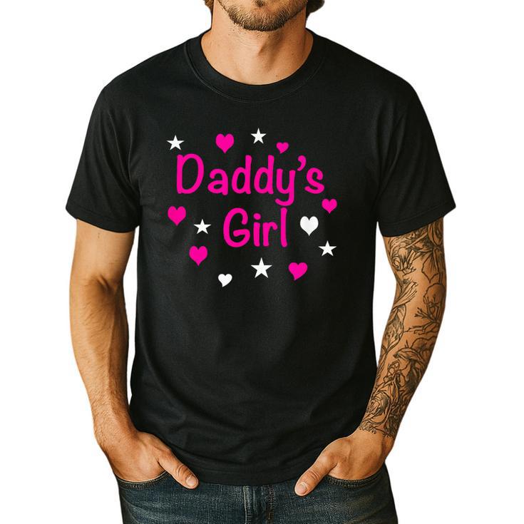 Daddy's Girl Shirt With Pink Lettering Men's Casual T-Shirt