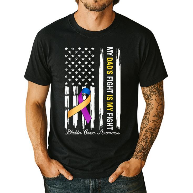 My Dad's Fight Is My Fight Bladder Cancer Awareness Men's Casual T-Shirt