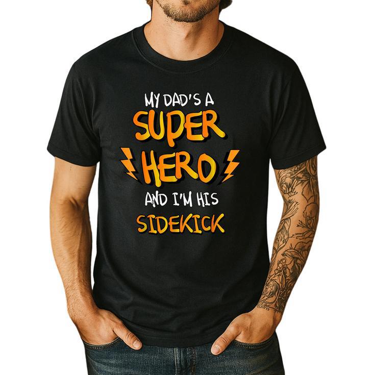 My Dads a Superhero Shirt Cool Kids T Shirt Men's Casual T-Shirt
