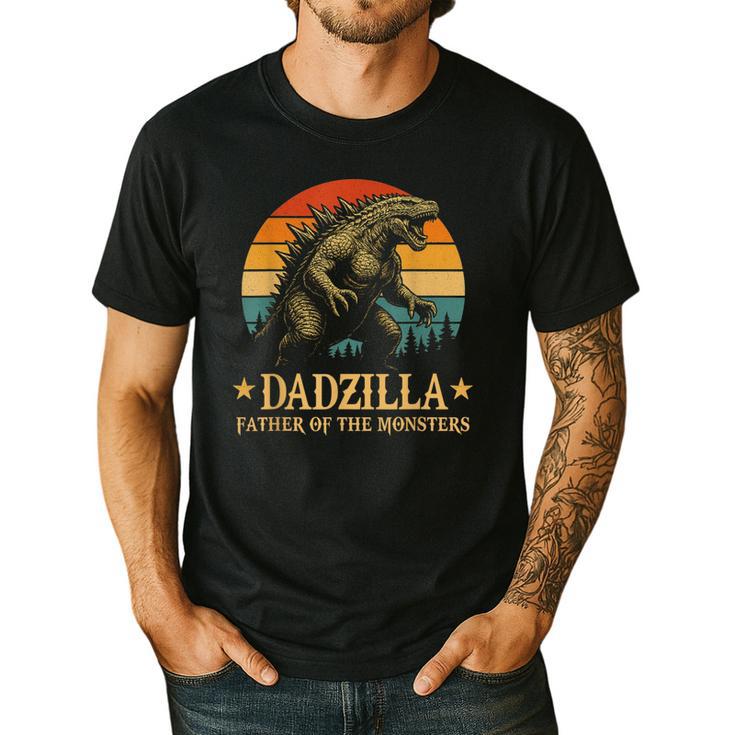 Dadzilla-Father Of The Monsters Dad Father's Day Men's Casual T-Shirt