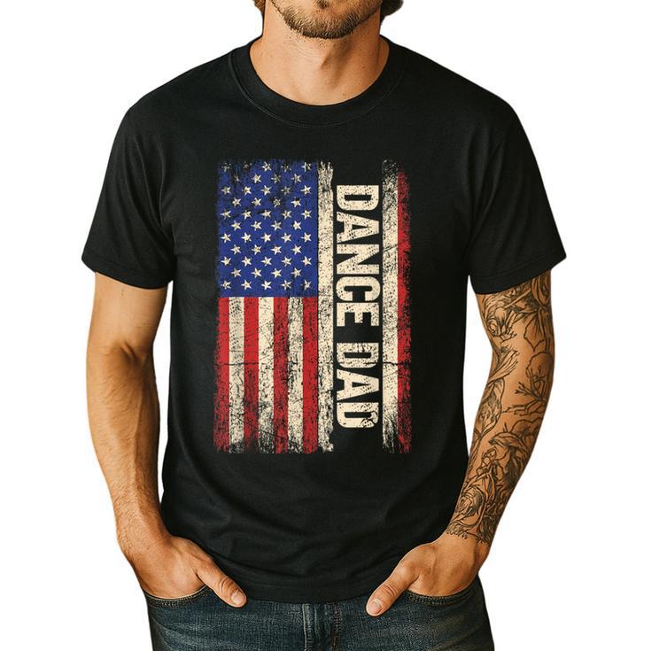 Dance Dad US American Flag Shirt Dancer Dancing Father Men Men's Casual T-Shirt