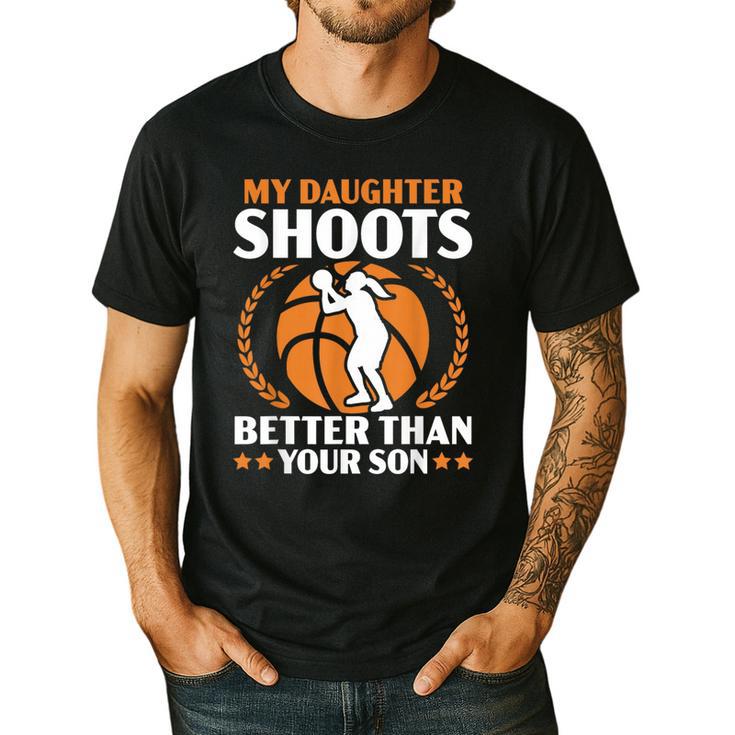 Daughter Basketball Sport Basketball Dad Mom Basketball Fan Men's Casual T-Shirt