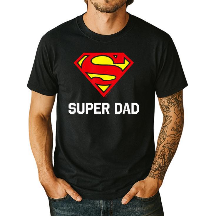 DC Comics Superman Father's Day Super Dad Logo Men's Casual T-Shirt