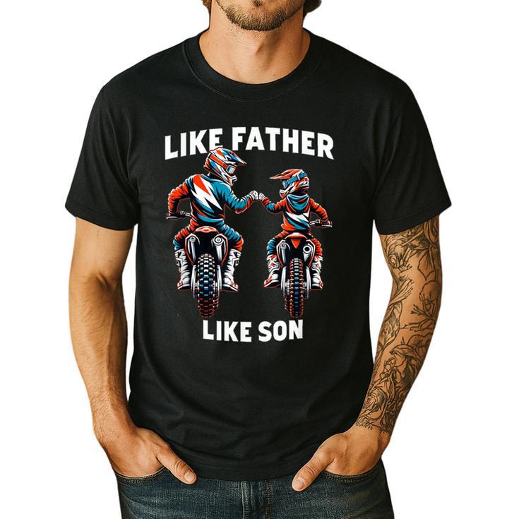 Dirt Bike Family Father Son Motocross Off-Road MX Dad Boys Men's Casual T-Shirt