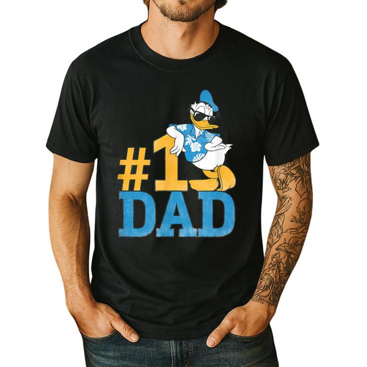 Disney Donald Duck Number One Dad Sunglasses Father's Day Men's Casual T-Shirt Disney Donald Duck Number One Dad Sunglasses Father's Day Men's Casual T-Shirt