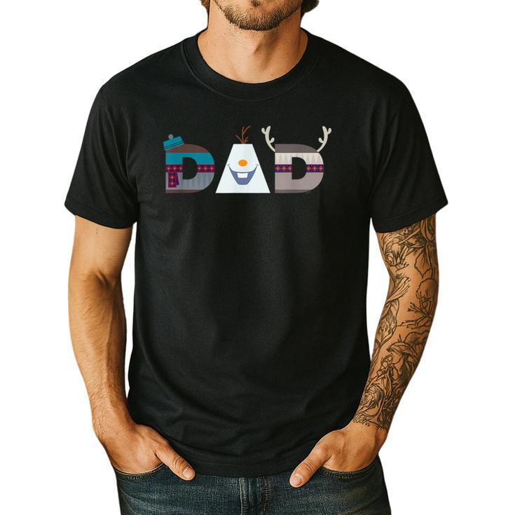 Disney Frozen Olaf Sven Kristoff Father’s Day Birthday Dad Men's Casual T-Shirt