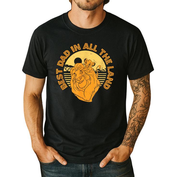 Disney The Lion King Father's Day Best Dad In All The Land Men's Casual T-Shirt Disney The Lion King Father's Day Best Dad In All The Land Men's Casual T-Shirt