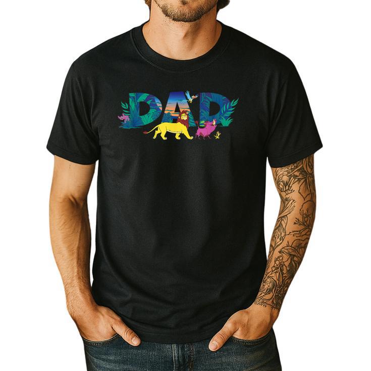 Disney The Lion King Simba & Pals Dad Father's Day Birthday Men's Casual T-Shirt