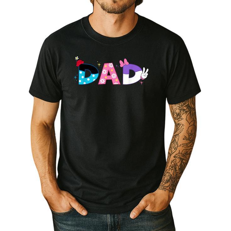 Disney Minnie Mouse And Daisy Duck Dad Father's Day Birthday Men's Casual T-Shirt
