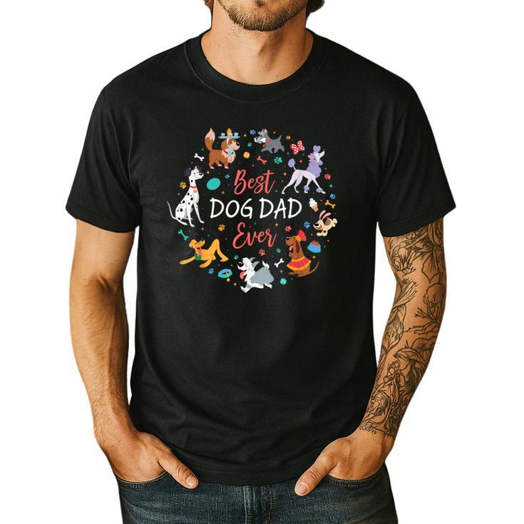 Disney Pet Parent Father’s Day Disney Dogs Best Dog Dad Ever Men's Casual T-Shirt