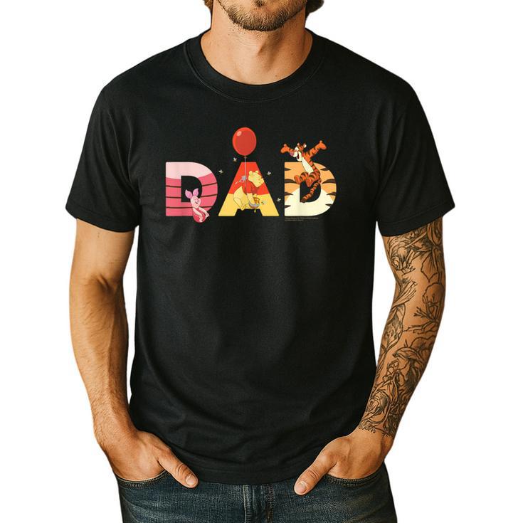 Disney Winnie The Pooh And Friends Dad Father's Day Birthday Men's Casual T-Shirt