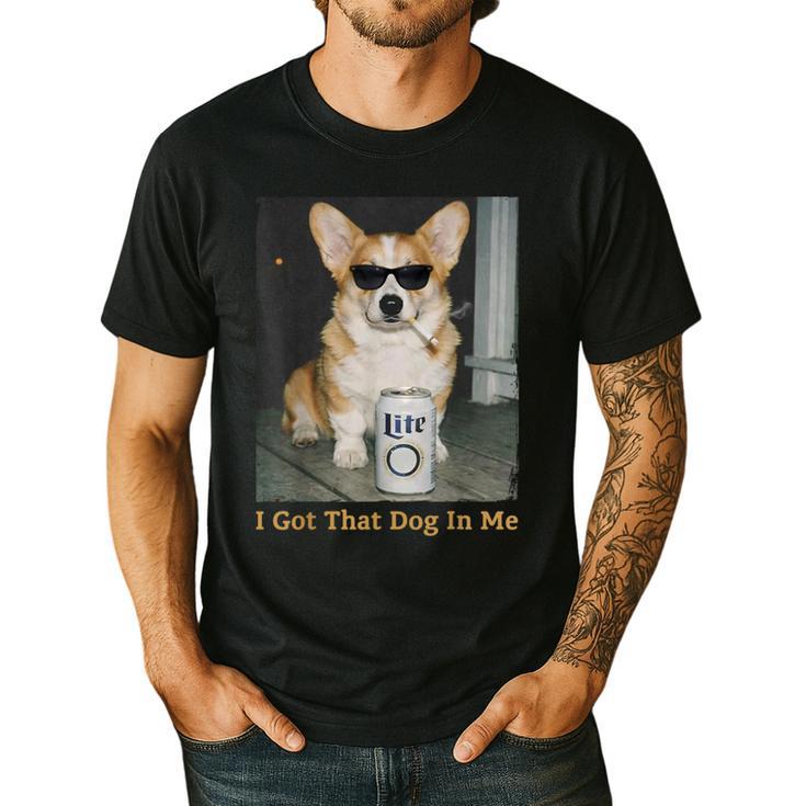 I Got That Dog In Me Corgi Dog Meme For Corgi Mom Dad Men's Casual T-Shirt