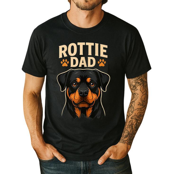 Dog Owner Dad Rottweiler Rottie Dad Men's Casual T-Shirt