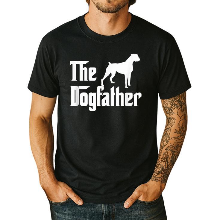 The Dogfather T Shirt Boxer Dog Lover Shirt For Men Dad Men's Casual T-Shirt