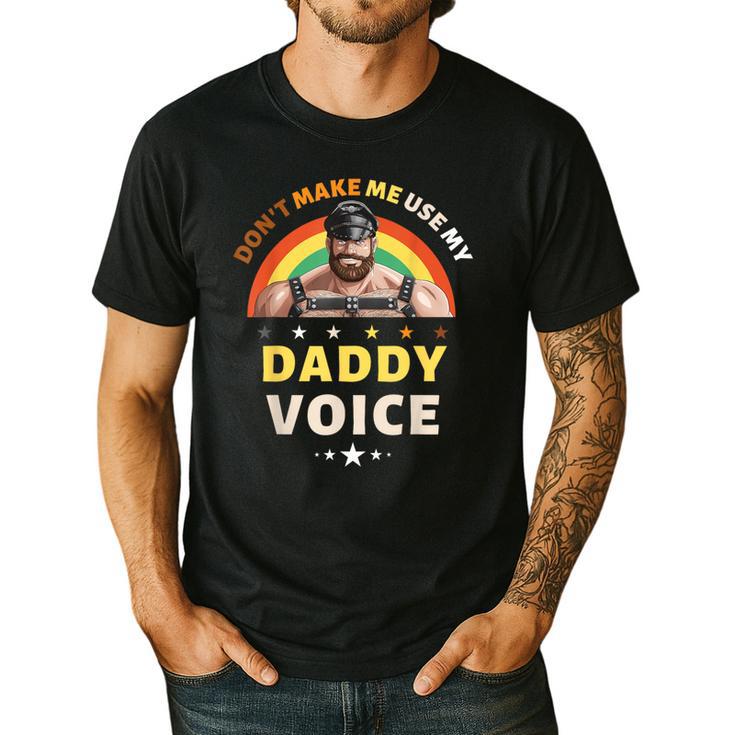 Don't Make Me Use My Daddy Voice Gay Bear Pride Men's Casual T-Shirt
