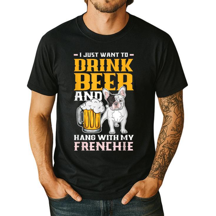 Drink Beer & Hang With My Frenchie French Bulldog Dad For Men Women Men's Casual T-Shirt