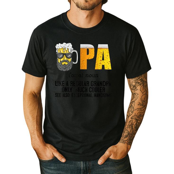 Drinking Opa Like A Regular Grandpa Much Cooler Beer Dad Men's Casual T-Shirt