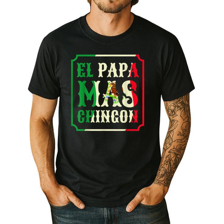 El Papa Mas Chingon Best Mexican Great Dad Men's Casual T-Shirt