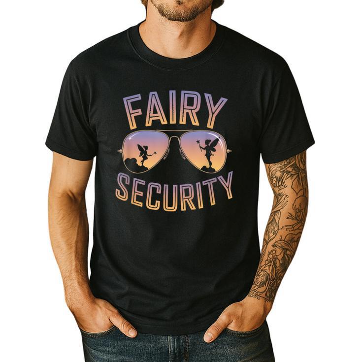 Fairy Security Birthday Family Halloween Costume Dad Mom Men's Casual T-Shirt