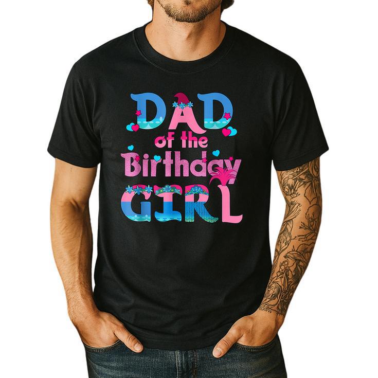 Family Party Decorations Dad Of The Birthday Girl T-Shirt Men's Casual T-Shirt