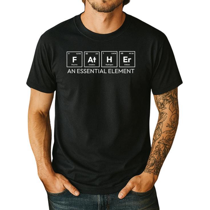 Father Periodic Table Element Chemistry Science Dad Men's Casual T-Shirt