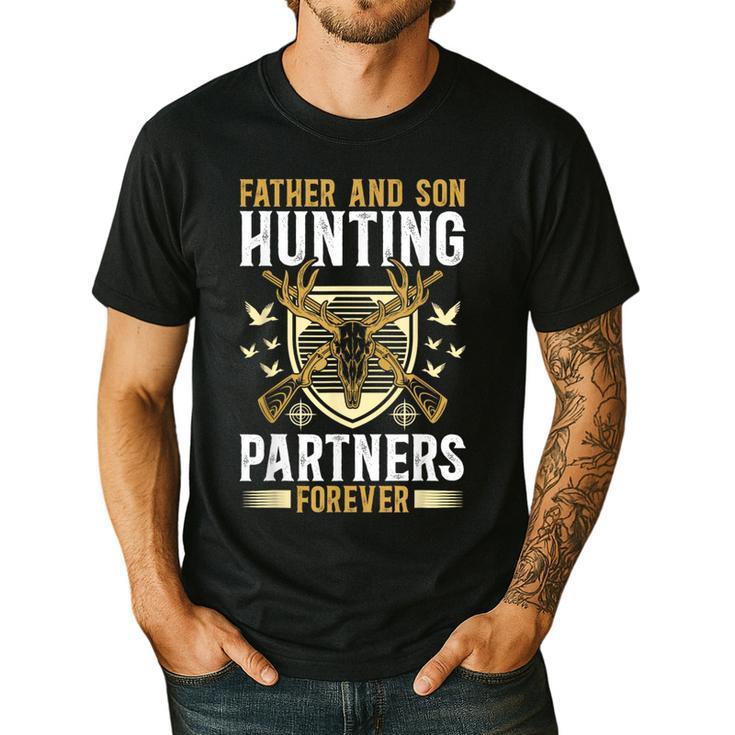 Father And Son Hunting Partners Dad And Son Hunting Buddies Men's Casual T-Shirt