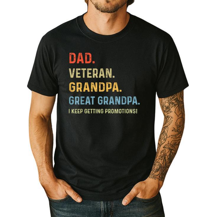 Fathers Day Dad Veteran Grandpa Great Grandpa Men's Casual T-Shirt