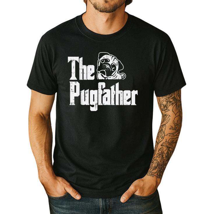 Fathers Day The Pug Father Pug Daddy Papa Fur Dad Dog Owner Men's Casual T-Shirt